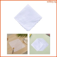 WIT Portable Tie-dye Square Useful Handkerchief for Woman Man Gentleman White Cotton Handkerchief Sq