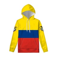 Colombia zipper hoodie Free 3d Custom Made Name Number Team Logo Co pullover Col Country Spanish Nat