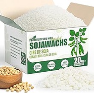 Natural Soy Wax Beads for Candle Making, 20kg (44lbs) – Premium Soy Wax Beads for Candle Supplies, P