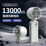 N607 High-Speed Turbocharged Handheld Fan Digital Display Mini Hanging Neck Portable Folding Fan