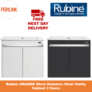 Rubine Vanity Cabinet 50cm Stainless Steel RBF-1554D2 BK / RBF-1554D2 WH