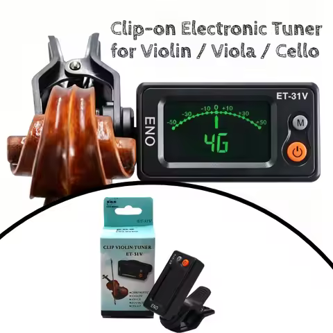 ET-31V Clip-on Violin Tuner - Professional Electronic Tuner for Violin Viola Cello (with Violin Pitc