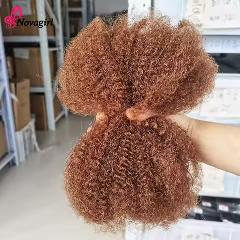 50g #27/30/4/Bug 10-18Inch 4C Afro Kinky Curly Human Crochet Hair Mongolian Virgin Human Hair Extens