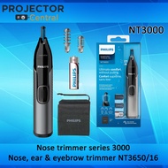Philips Norelco Nosetrimmer 3000 For Nose Ears and Eyebrows #NT3650/16 Black (2Years Warranty)