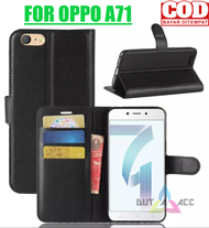 SARUNG BUKU FLIP OPPO A71 / LEATHER CASE KULIT UNTUK OPPO A71/ FLIP WALLET KULIT UNTUK OPPO A71 / CA