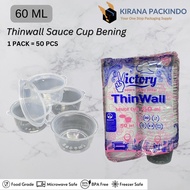 Victory Thinwall Sauce Cup 60ml - 50pcs Tempat Saus Sambal & Kecap