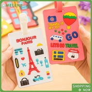 MELENE Luggage Tag Belt, PVC Soft Cartoon Luggage Tag, Cute Travel Accessories Cartoon Style Backpac