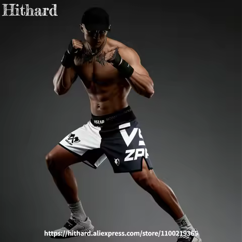 VSZAP BJJ Shorts for Men No-Gi Jiu Jitsu Grappling Pants Boxing Kickboxing MMA Cage Fight Short Wres