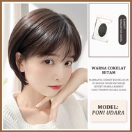 Wig Wanita Full Kepala/Wig Rambut Pendek/Wig Tanpa Poni Daily/Wig Korean Natural Wanita/Wig Rambut W