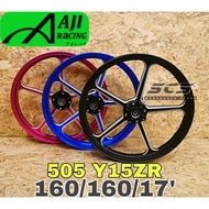 Y16 Sport Rim Y15ZR AJI RACING FG505 1.60/1.60/17' FORGED SPORT RIM FG505 Y15 Ysuku Yamaha Open Hub Accessories Y16ZR