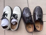 Dr martens 女裝 white burgundy 1461 smooth leather shoes,