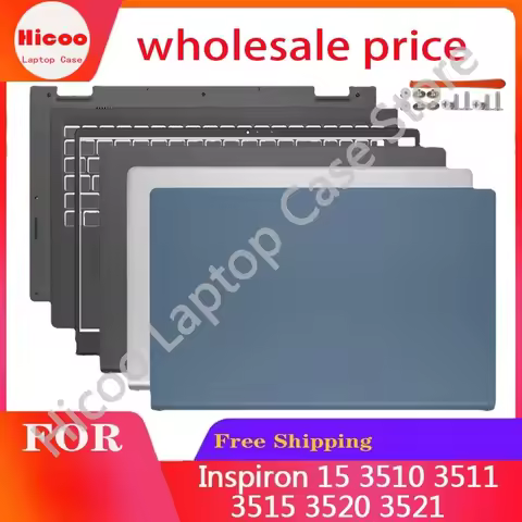New For Dell Inspiron 15 3510 3511 3515 3520 3521 LCD Back Cover Front Bezel Hinges Top Case 00WPN8 