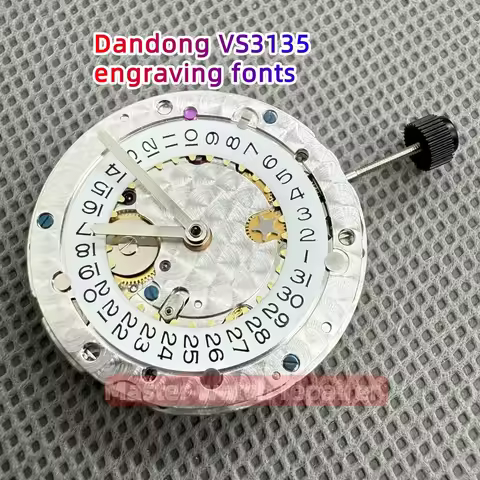 VSF 3135 automatic mechanical movement blue balance wheel watch movement VS 3135 clean factory for 1