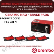BREMBO GENUINE DISC BRAKE PAD (REAR) FOR PORSCHE 911, 911 TARGA [991, 992] (TURBO, CARRERA 4S, GTS, 