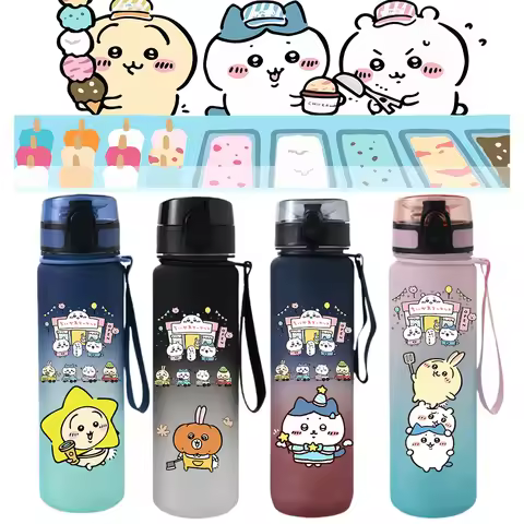 Chiikawa Drinking Water Cup Portable 650ml Large Capacity Cartoon Cute Transparent Frosted Cup Water