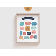 Positive Affirmation Wall Art，Printable Children's Wall Art，I am a poster，Neutral Color Decoration，C