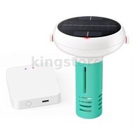 Tuya Zigbee WiFi Pool Water Quality Tester 7-in-1 Monitoring pH Chlorine Salinity Solar USB Charging