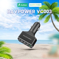 Ravpower RP-VC003 4-Port 54W Car Charger Supports QC 3.0 Fast Charging and Ismart 2.0