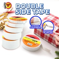 EASY FIT 10 Meter Double Sided Tissue Tape Adhesive 12mm / 18mm / 24mm / 36mm / 48mm