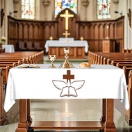 Religious Altar Tablecloth Holy Week Christian Catholic Cross Design Tablecloth