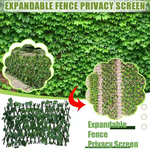 Artificial Ivy Fence Expanding Trellis Garden Screening Fence Privacy Screen Artificial Ivy Leaves S