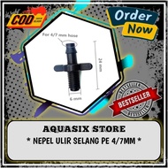 7MM THREADED NEPEL FOR 4/ PE HOSE 7MM