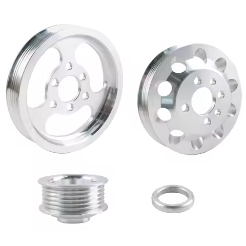 3PCS Aluminum Alloy Belt Pulley Light-Weight Crankshaft Crank Pulley For 1VW For Golf For GTI For Je