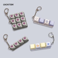 GAOXI75BK Fidget Keychain, Key Button 4/9 Keys Finger Keyboard Cap, Creative Stress Relief Keycap Pa