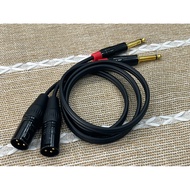 Audio cable 2 Canon Male to 2 Jack 6mm Mono length 1m/2m/3m/5m
