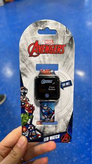 英國 代購 迪士尼 Disney MARVEL Avengers 英雄聯盟 蜘蛛俠 spiderman 鐵甲奇俠 Ironman 綠巨人 美國隊長 captain American 兒童 LED watch 電子手錶