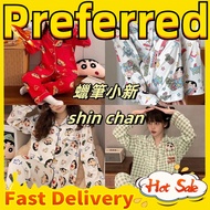 Crayon Shin Chan Pyjamas Women New 6 Designs Cartoon Sleepwear Cute Long Sleeve Set Loose Pajamas Ja