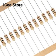 100Pcs 1/4W Carbon Film Resistor 0.25W 5% 1R-1M 1R 10R 22R 47R 51R 100R 1K 2K 4.7K 10K 22K 47K 100K