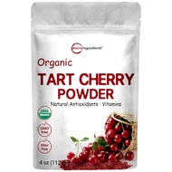 Micro Ingredients Sustainably US Grown, Organic Tart Cherry Powder, 4 Ounce, Pure Tart Cherry Supplements, Uric Acid cleanse, Antioxidant and Flavonoids, Enhance Joint Health, Slee