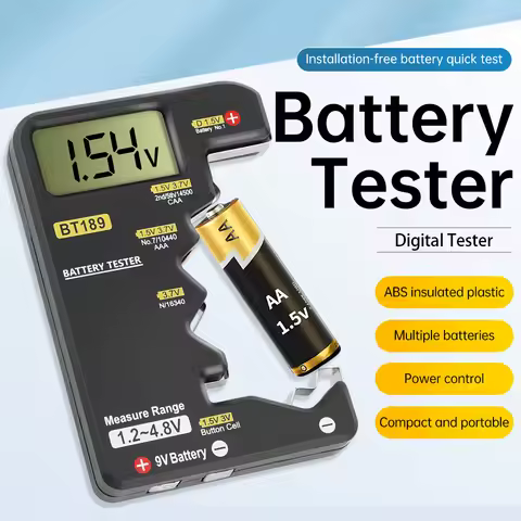 LCD Digital Battery Tester BT189 Power Bank Detectors Tool Universal Battery Checker For AA AAA 9V 1