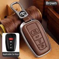 For Toyota Camry Corolla Cross GR Sport CHR Altis Keyless Key Case Cover Cowhide Key Holder Accessor