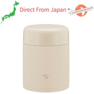 ZOJIRUSHI Mahobin Stainless Steel Thermal Soup Jar, Lunch Jar, Seamless 13.5 fl oz (400 ml), Beige, 