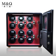 MELANCY Brand Theftproof Automatic Watch Winder Safe Box with 9 Slot Watches box drawer Collection with TPD 5 Mode Control