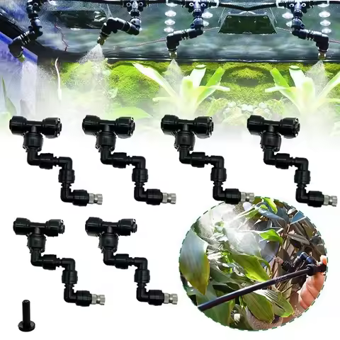 1-6Pcs Watering Spray Nozzle 360 Degree Sprinklers Terrarium Misting Spray head Garden Greenhouse Ir