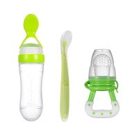 3 cái Dụng cụ nạp thức ăn cho trẻ em Núm vú giả trái cây- Bình silicone tươi Bóp Thìa Trái cây đông