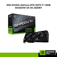 MSI NVIDIA GeForce RTX 5070 Ti 16GB SHADOW 3X OC GDDR7 Graphics Card - RTX5070TI RTX5070 5070TI
