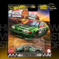 Hotwheels Premium '94 Nissan Primera model car green