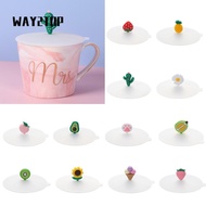 WAY2TOP Suction Cup Cover  Tea Coffee Lids Reusable Leakproof