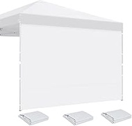 FORALEBEN Canopy Sidewalls for 10x10 Pop Up Tent Gazebo Frame, 3 Pack SunWalls, White (3PCS Side Pan