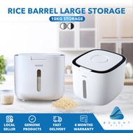 Rice Barrel - 10KG/10L Large Storage, Moisture-Proof, Insect-Proof Kitchen Storage