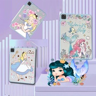 For IPad 10/iPad Pro 11【2 in 1】Dream Mermaid Alice Clear Acrylic Shockproof Case for IPad 10.5/iPad 10.2/iPad Air 4/Air 5 Light Thin Transparent Tablet Cover