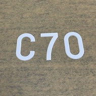 20pcs C70 Car Number Plate Wordings - JPJ Approved / Perkataan Nombor Plat Kereta - JPJ  Diluluskan