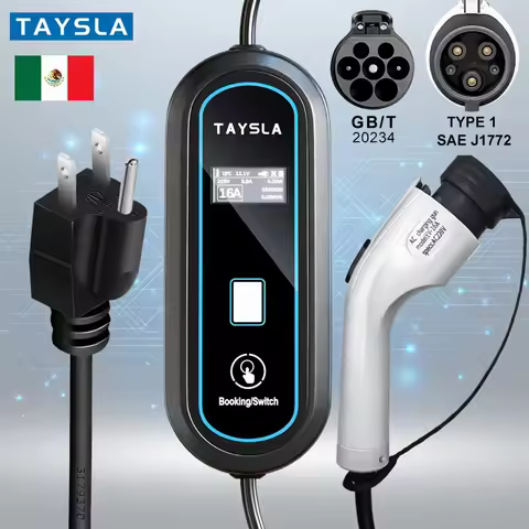 TAYSLA Level 1 Portable EV Charger 3.5kW 16A 120V NEMA 5-15 US Plug GBT Type1 J1772 EV Charging Cabl