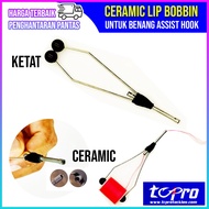 Ceramic Bobbin Assist Hook Benang Jahit Kevlar Jigging Tahan Putus