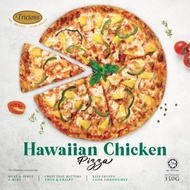Tricious 9.5 Inches Hawaiian Chicken Pizza, Thin and Crispy Pizza, Piza Ayam Halal 350g