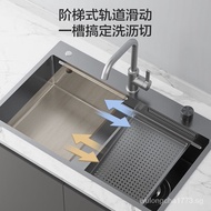 JOMOO（JOMOO）Kitchen Sink Single Slot Nano Scratch-Resistant Vegetable Washing Basin Integrated Basin304Stainless Steel Sink